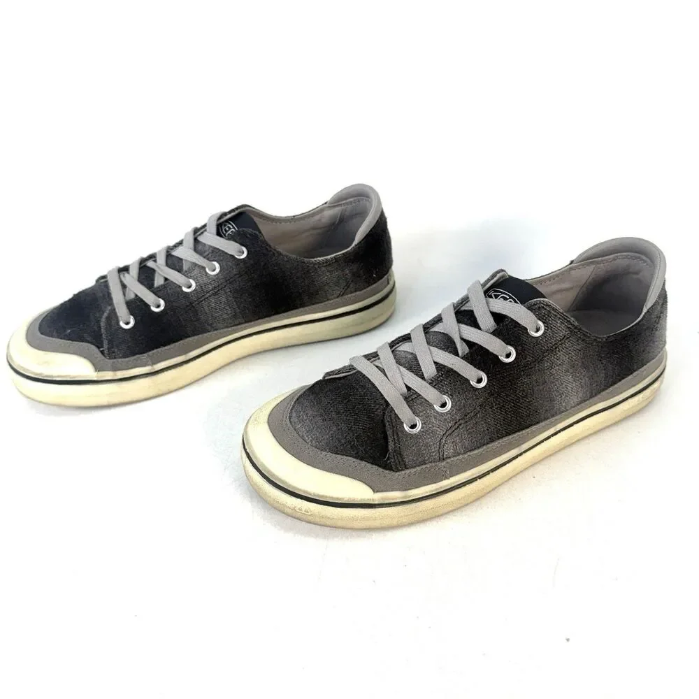 KEEN Womens Sz 10.5 Outdoor Activity Athletic Shoes Gray Fabric Low Top Lace Up